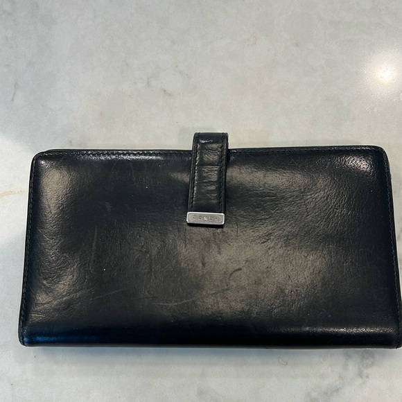 Coach Handbags - Coach Vintage Lexington leather kiss lock button-fold wallet clutch